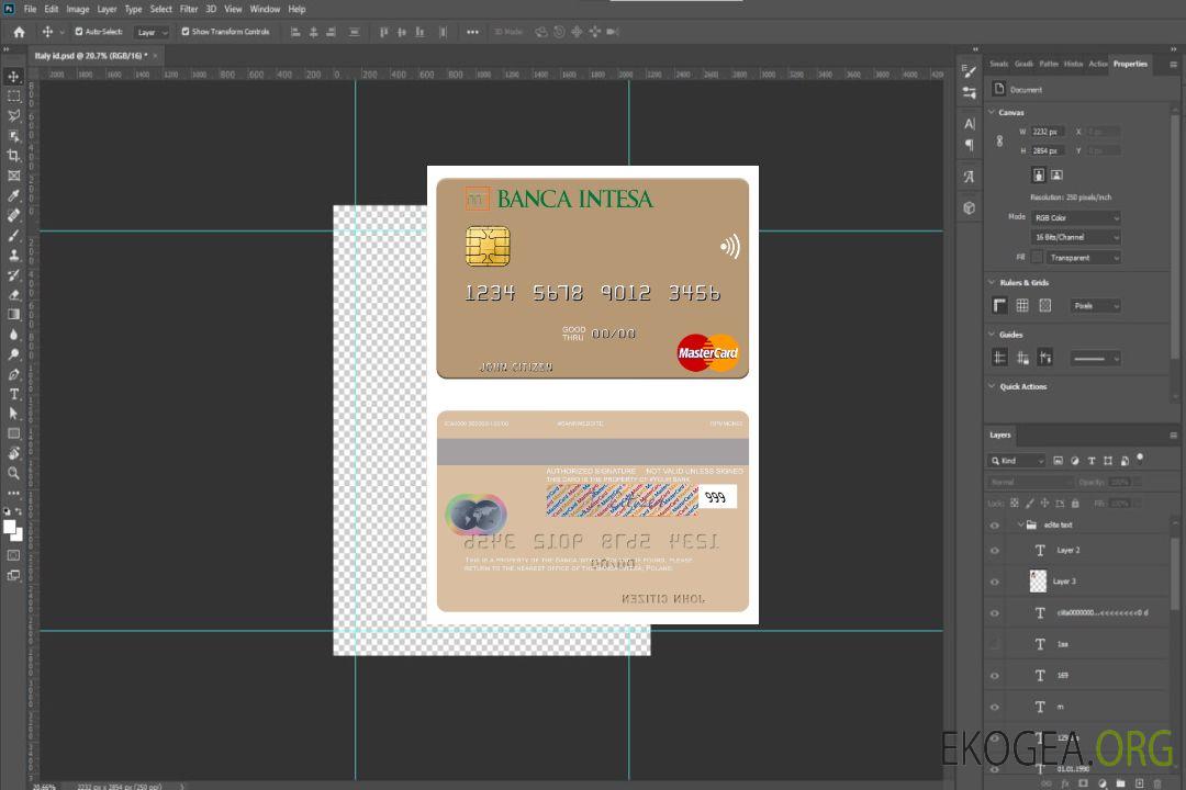 Pologne Banca Intesa mastercard template Pologne Banca Intesa mastercard template